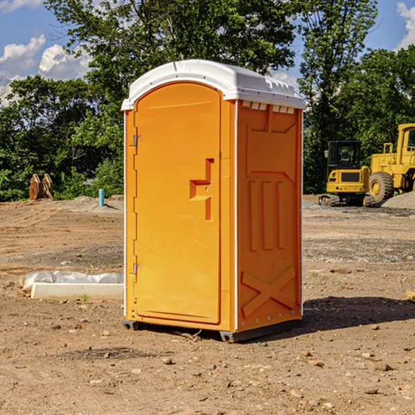 how often are the porta potties cleaned and serviced during a rental period in Ledgewood